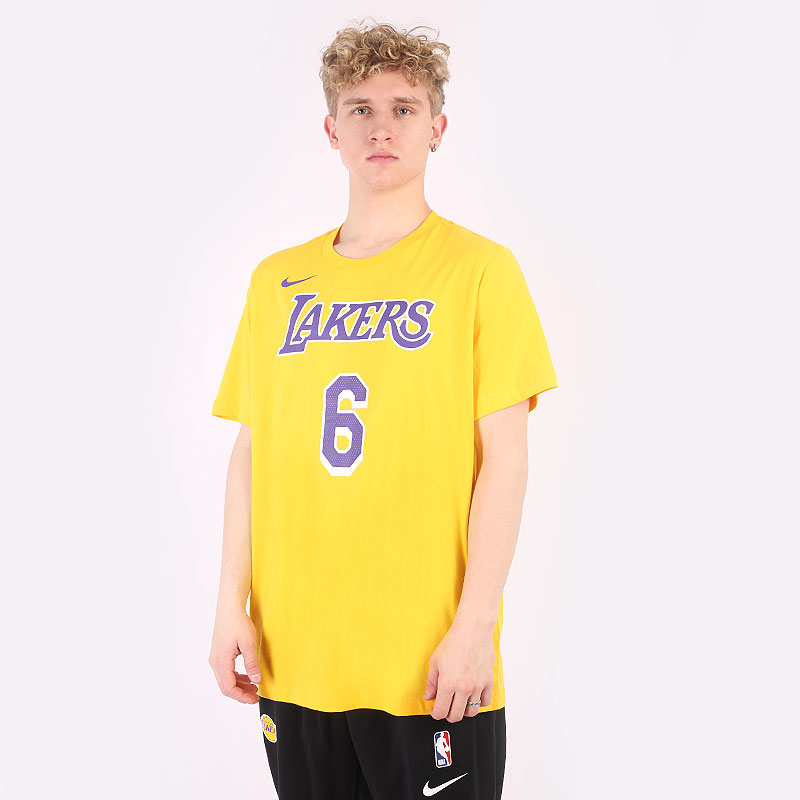 мужская желтая футболка Nike Los Angeles Lakers NBA T-Shirt DR6380-728 - цена, описание, фото 3